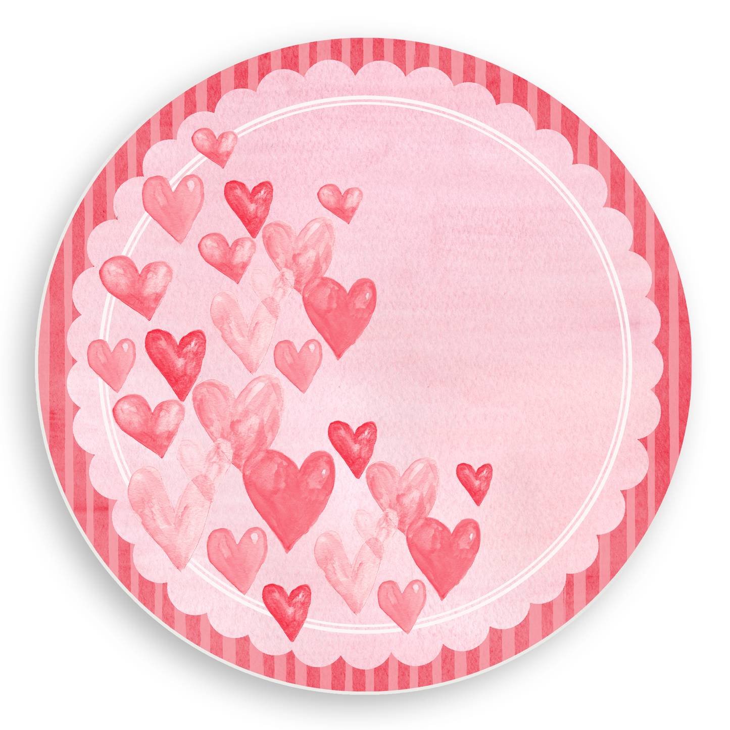 Pink Hearts Vinyl Placemat