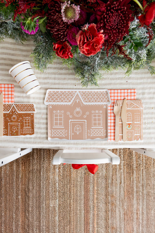 Baking Spirits Bright Gingerbread House Large Plates