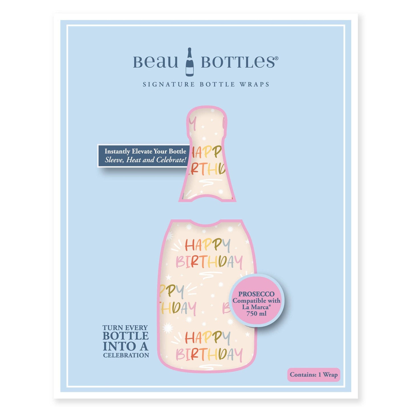 Beau Bottles Birthday in Pastel- Prosecco Collection