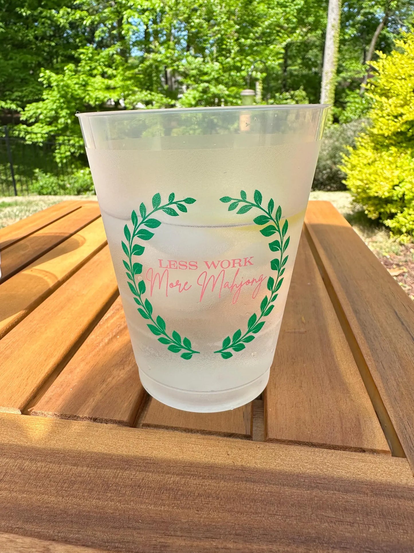 Peachy Mahjong Less Work More Mahjong Cups- Set of 10