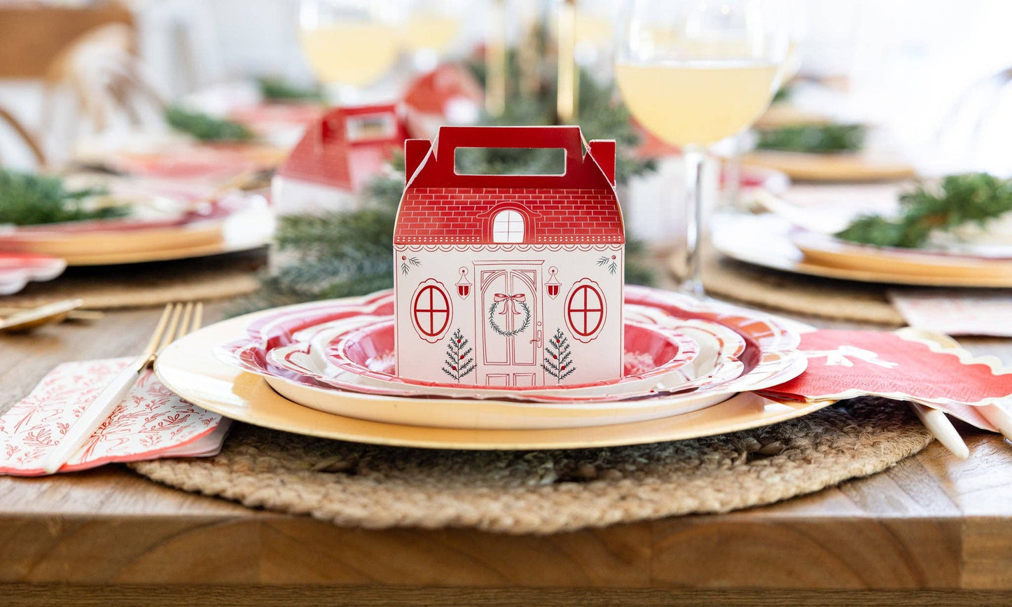 Red Bough Pattern Dinner Napkin