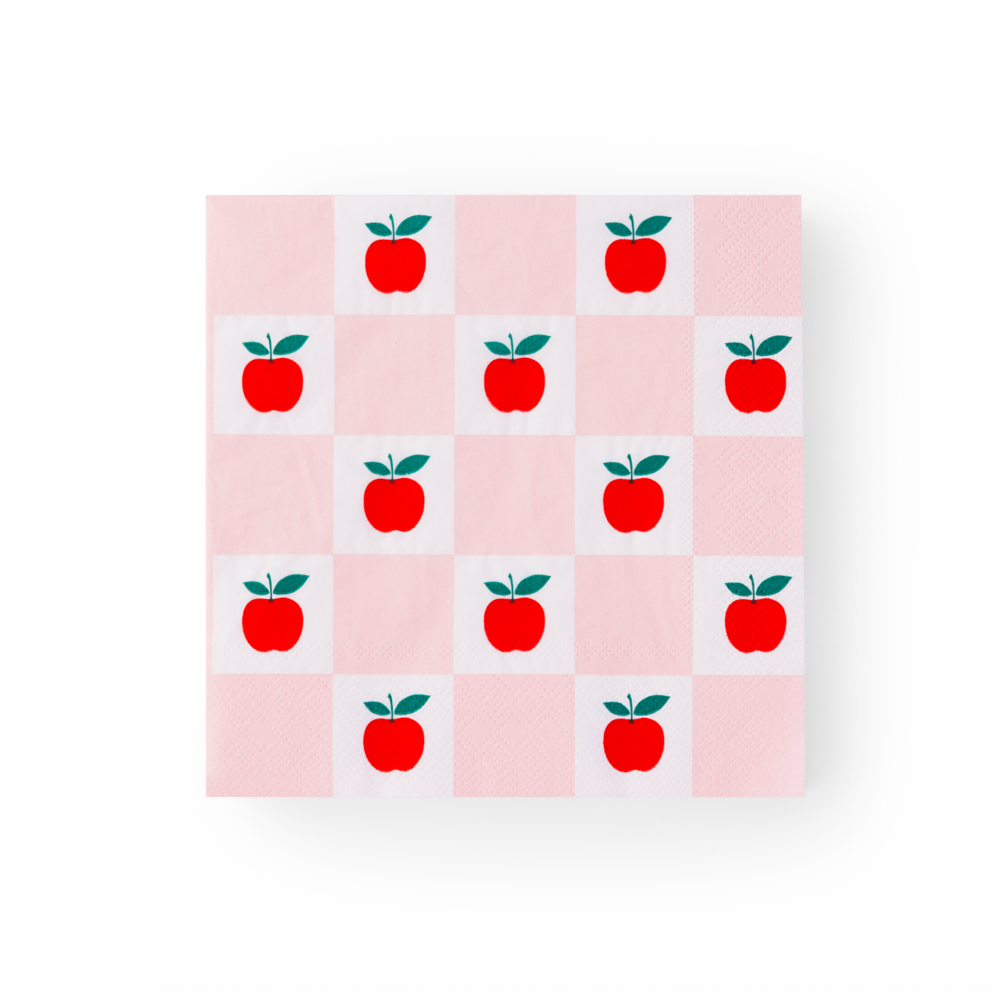 APPLE & PINK CHECKER LARGE NAPKINS