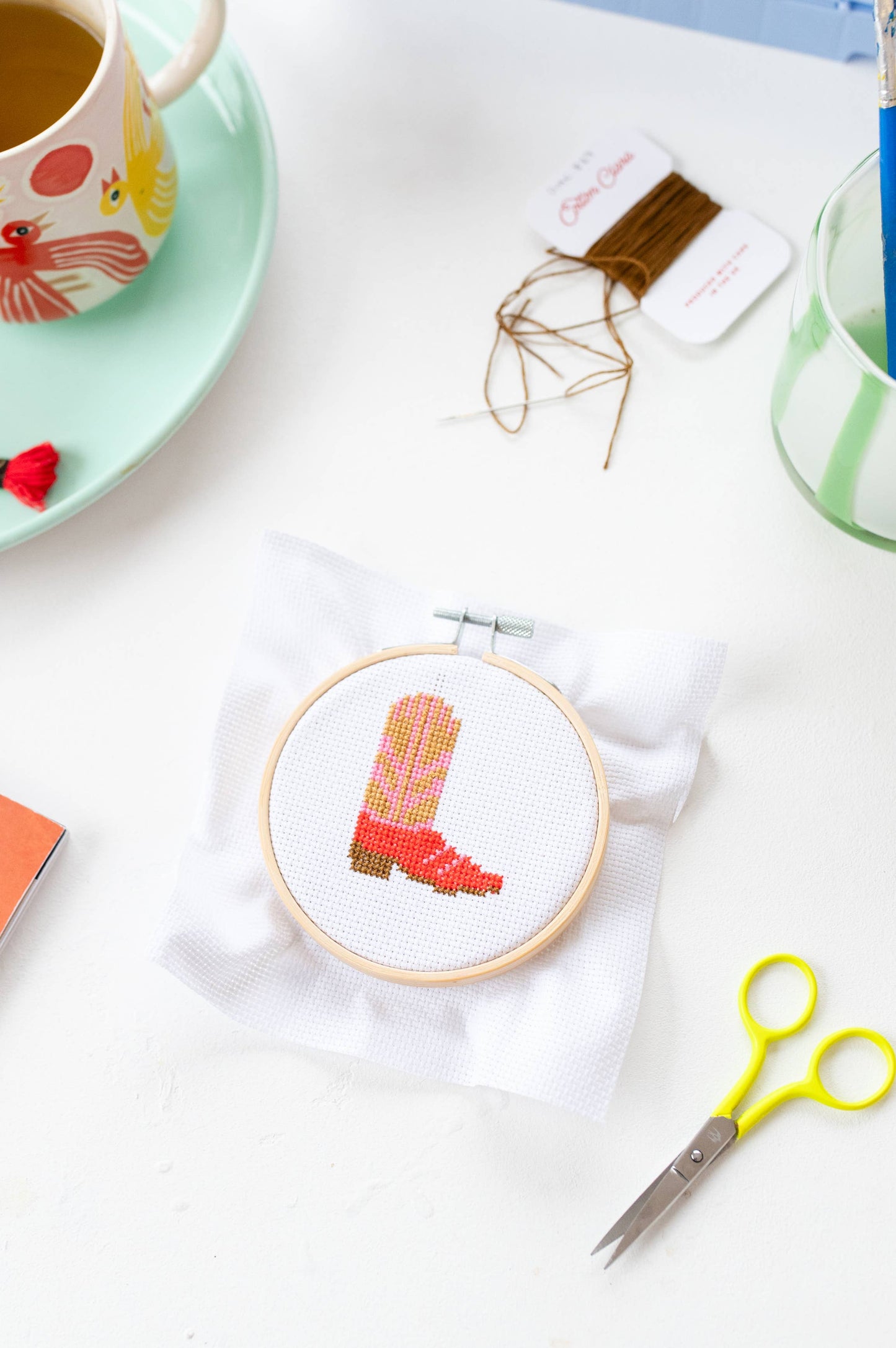 Cowboy Boot Cross Stitch Kit