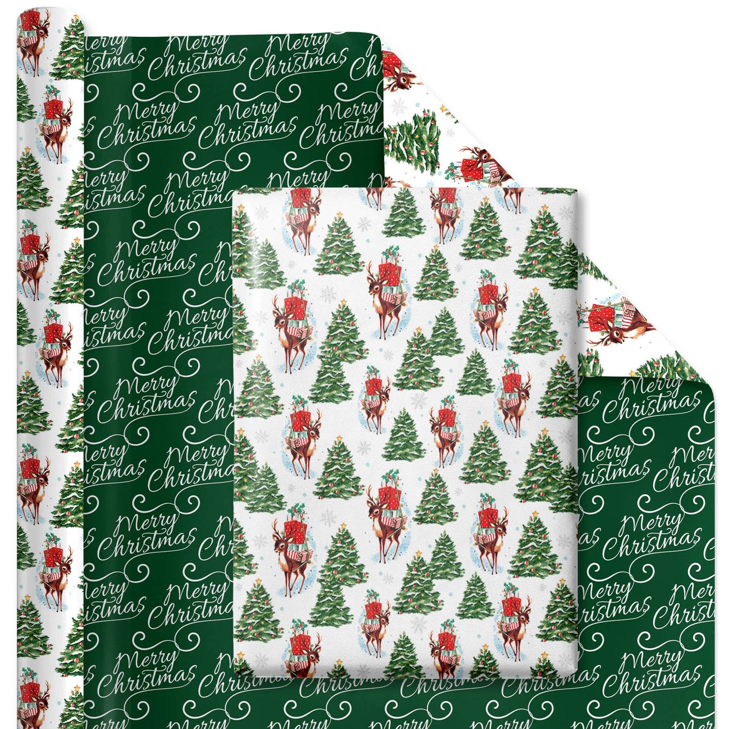 30" x 10' Wrapping Paper Bundle (4-pack) | Vintage Christmas