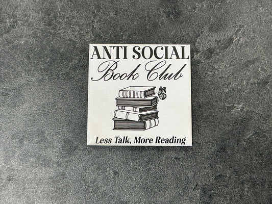 Antisocial book club magnet