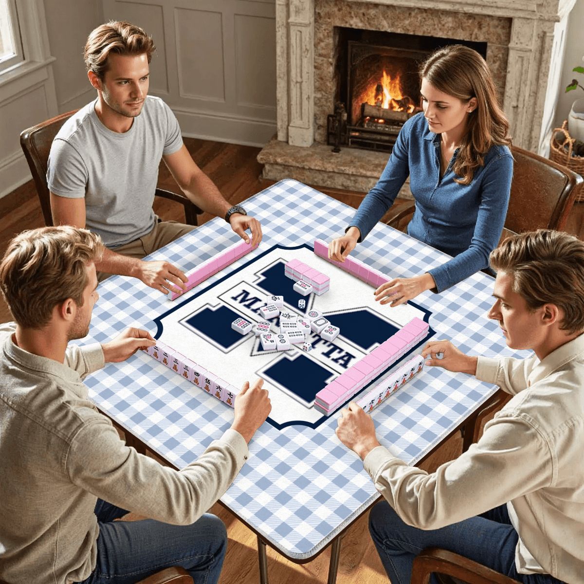 Custom Mahjong Mat 31.5"x31.5" (Ships Rolled up) Marietta Mahjong Mat