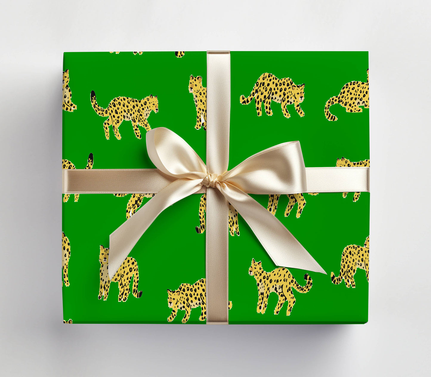 Green Leopard Gift Wrap | Luxury Wrapping Paper by JOSIL Paperie