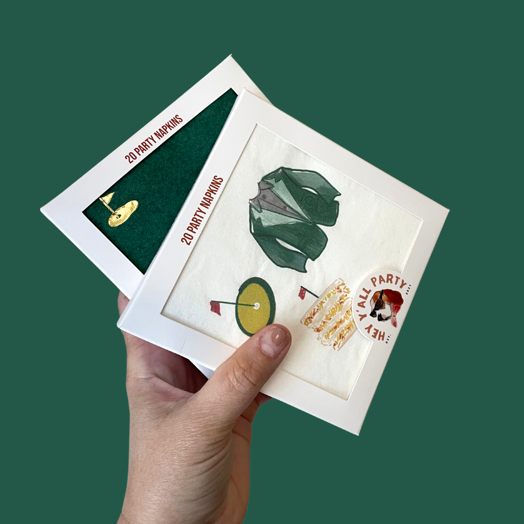 Golf Golfing Gold Foil Party Napkins