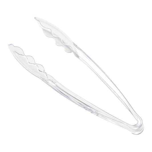 9" Clear Disposable Plastic Serving Tong - 1 pc
