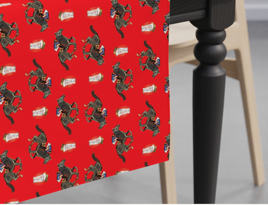 Race Horse and Mint Julep Derby Multi Paper Table Runner