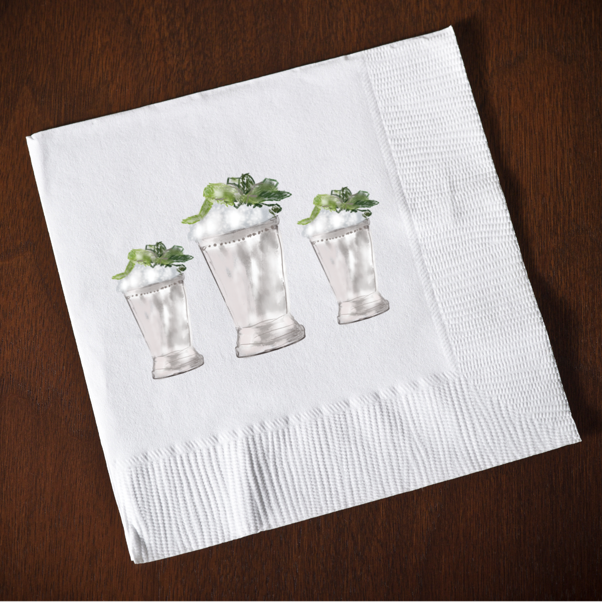 Mint Julep White Party Napkins