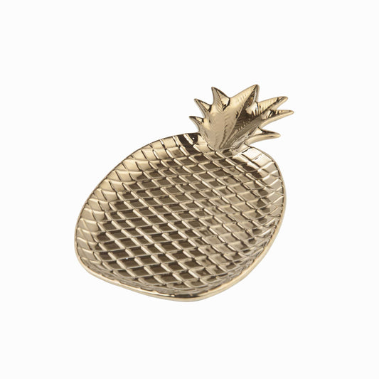 SALE Dolomite Gold Pineapple Plate