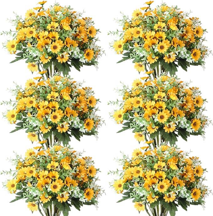 UV-Resistant Artificial Daisy Flower Bundle
