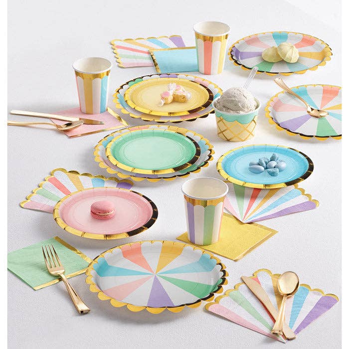 Pastel Celebrations Assorted Paper Dessert Plates (96/Case)