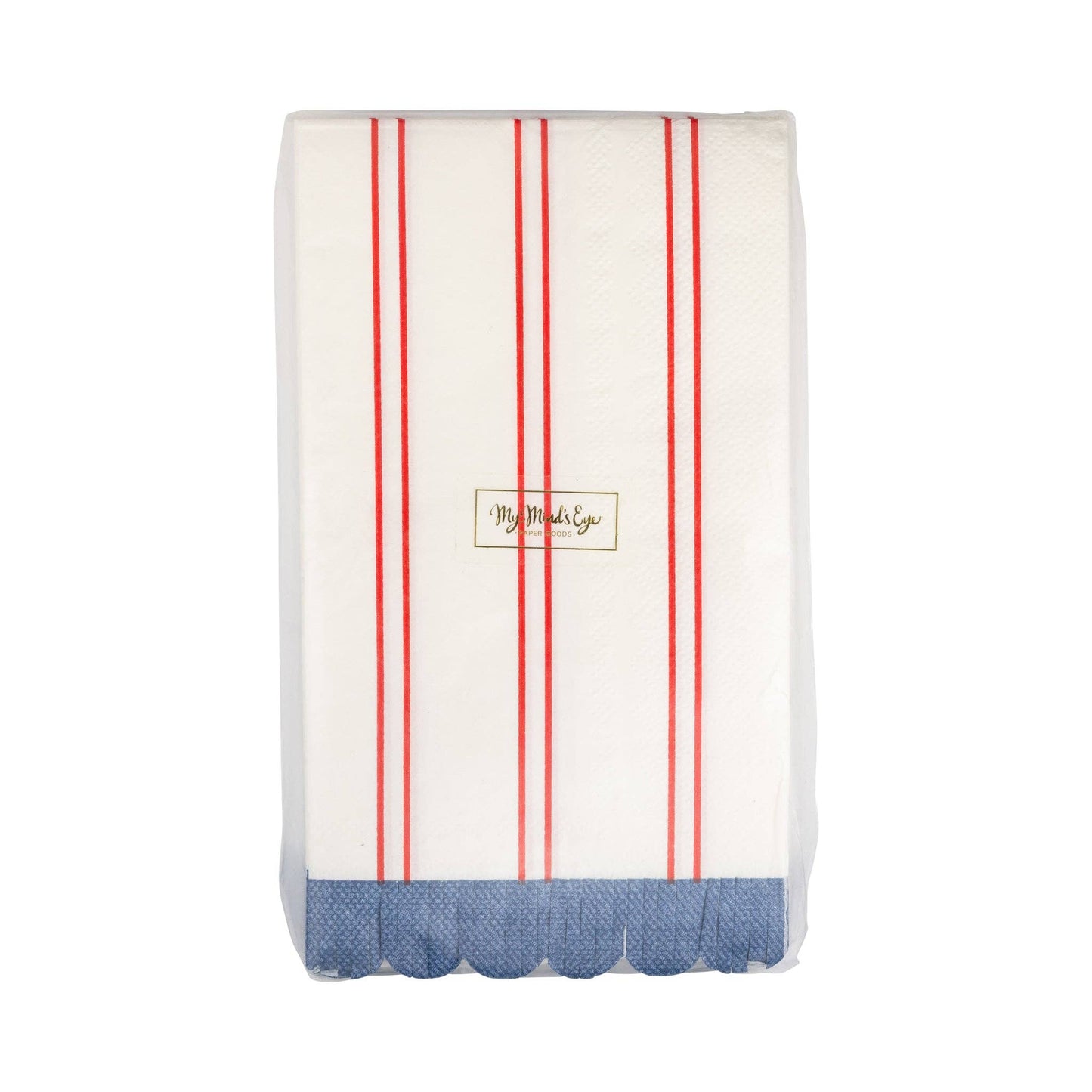 HAM1238 - Red Striped Paper Dinner Napkin
