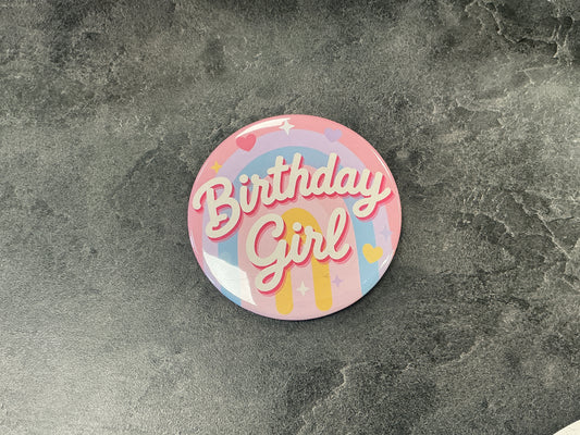 Birthday girl pin