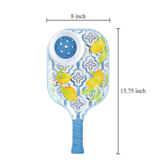 Lemon 15 3/4" Melamine Paddle Chip & Dip Tray