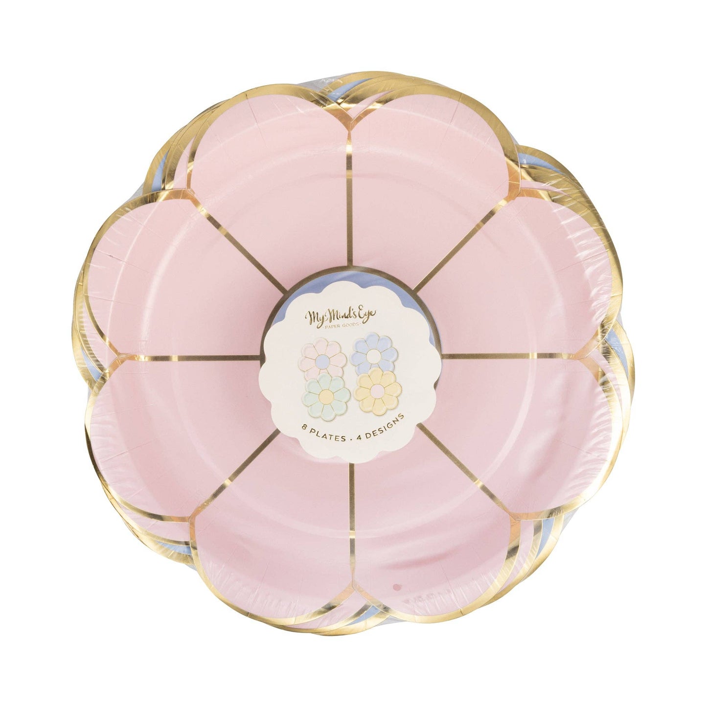 PLPL2080 - Pastel Flower Paper Plate Set (8ct)
