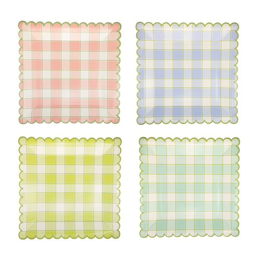 PLPL2008 - Spring Plaid Paper Plate Set (8ct)