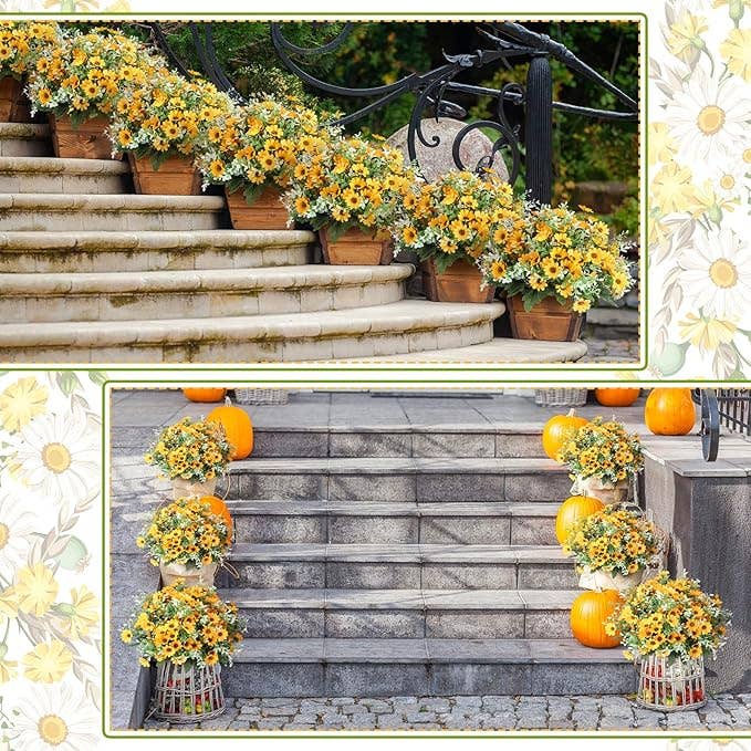 UV-Resistant Artificial Daisy Flower Bundle