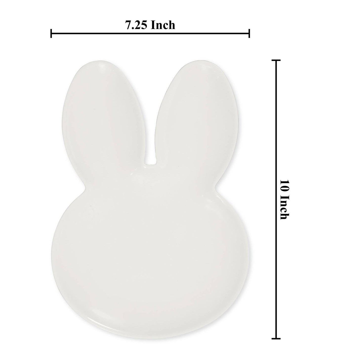 Easter Melamine 10" Bunny Plate, White
