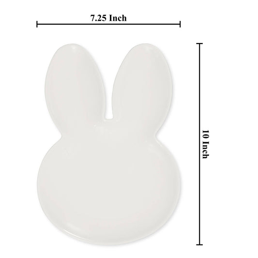 Easter Melamine 10" Bunny Plate, White