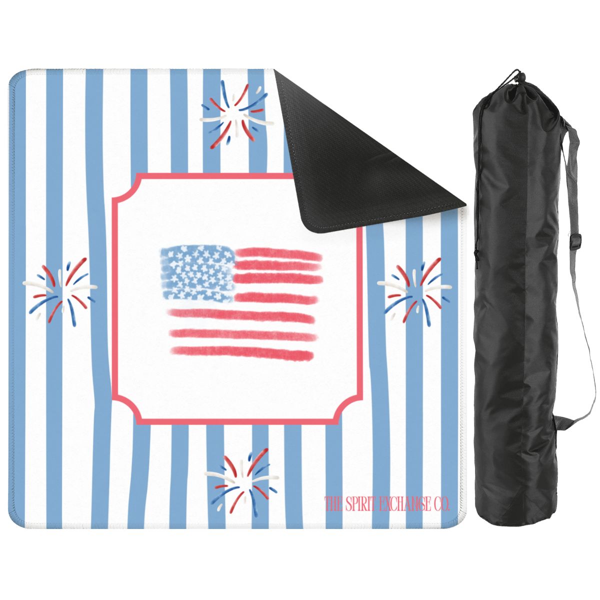 Mahjong Mat 33"x33" (Ships Rolled up) Hamptons Patriotic Mahjong Mat