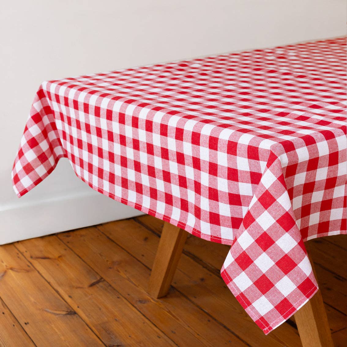 Red Fabric Gingham Tablecloth| Valentines Decor |