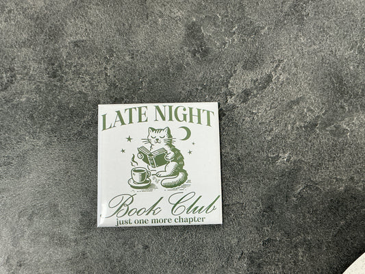 Late night book club magnet