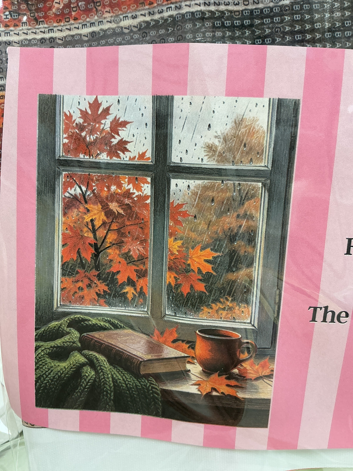Fall window diamond art kit