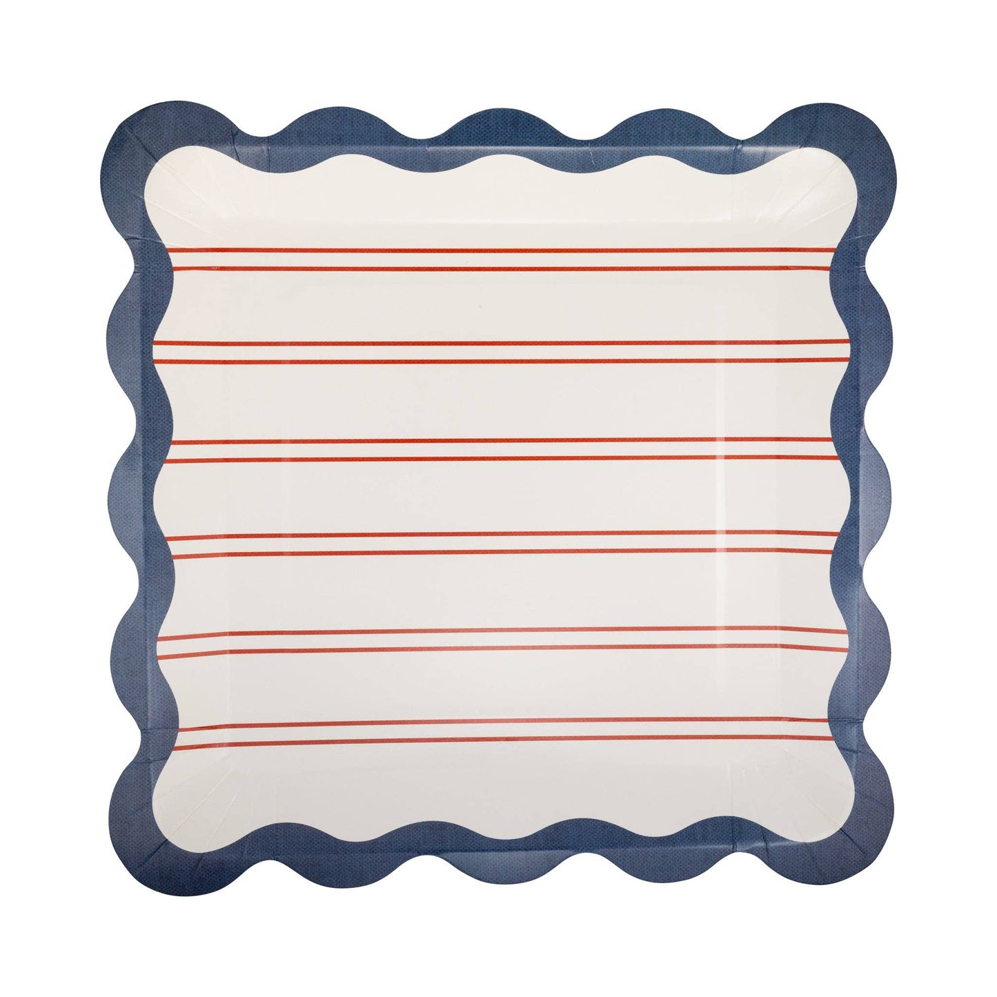 HAM1244 - Red Stripes Paper Plate - 11"