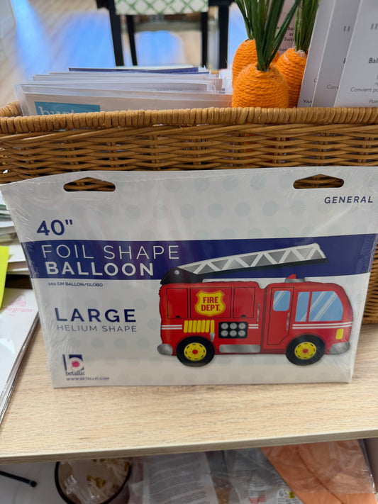 Firetruck Foil Balloon