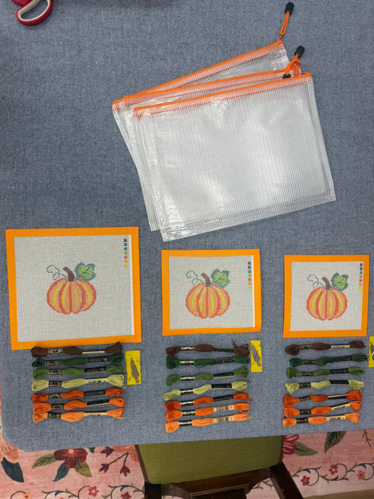 Pumpkin needlepoint