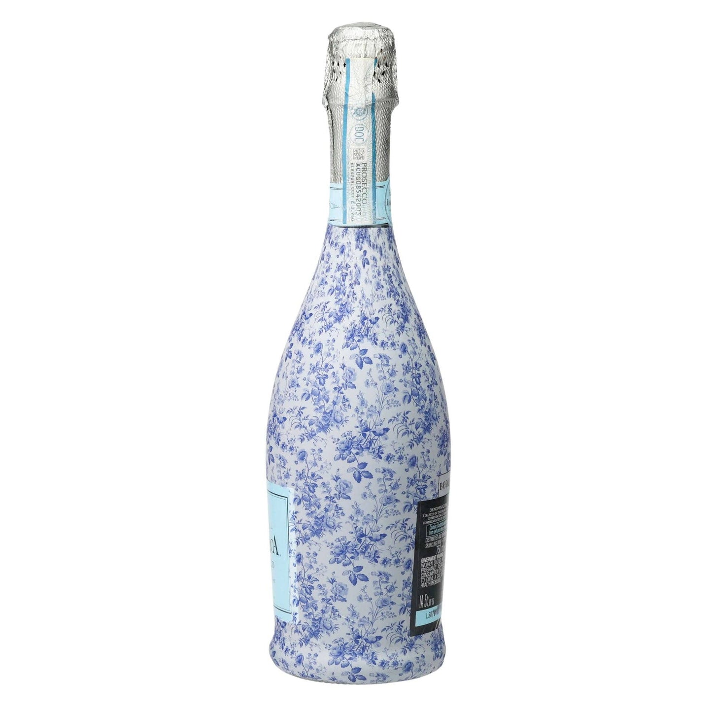 Beau Bottles Grandmillenial Blue Floral - Prosecco Collection