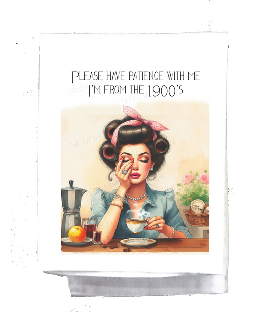 Beach, Dish Towel, Sassy Girl, Please have patience with me