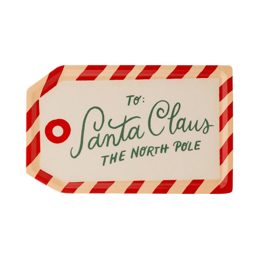 To Santa Tag Bamboo Tray
