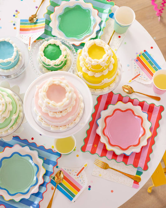 HBD1142 - Ric Rac Edge Dessert Plates