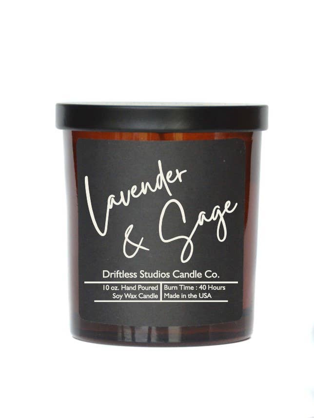 Lavender & Sage Soy Wax Candle - Scented Farmhouse Candles