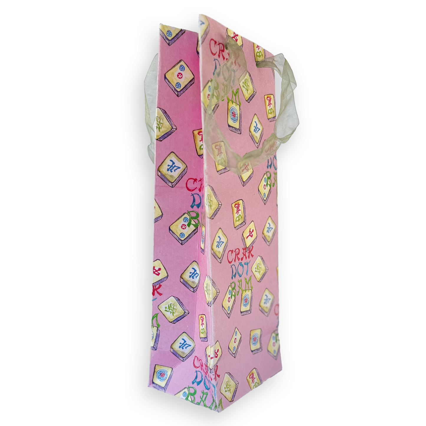 Crak Dot Bam Mahjong Tiles Paper Wine Bag