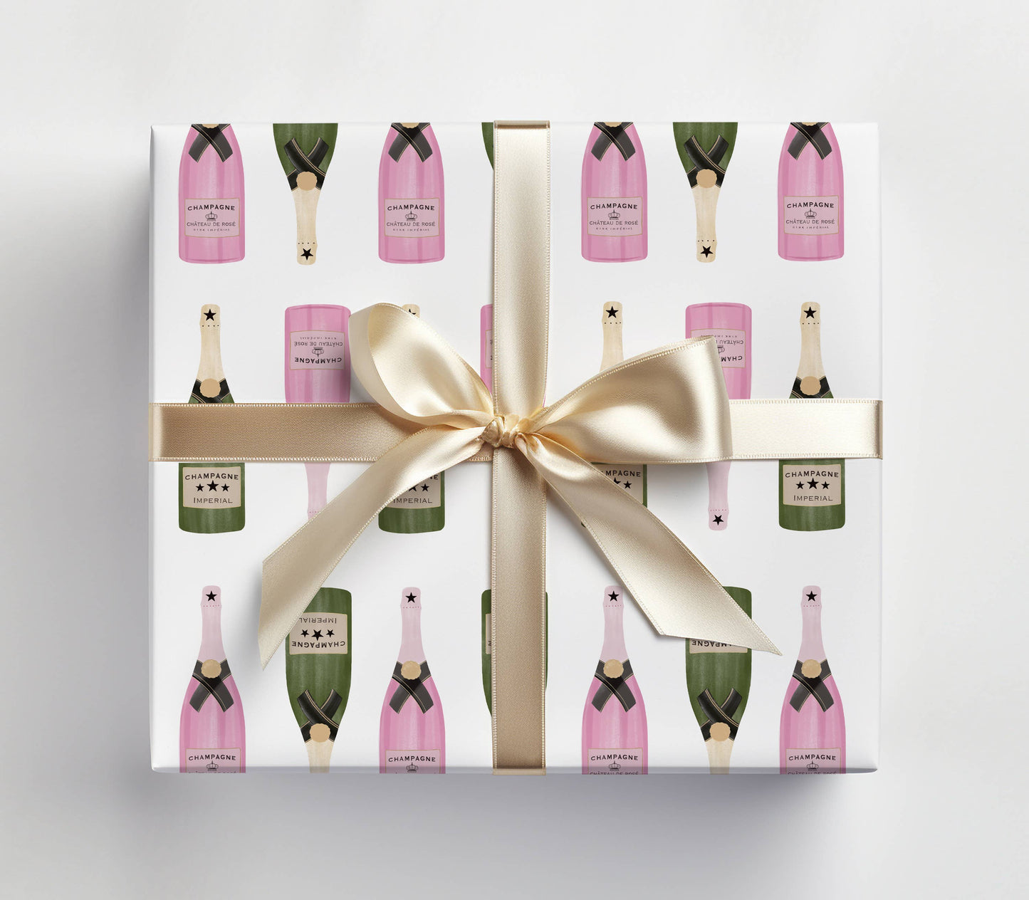 Champagne Bottle Gift Wrap | Luxury Wrapping Paper by JOSIL Paperie