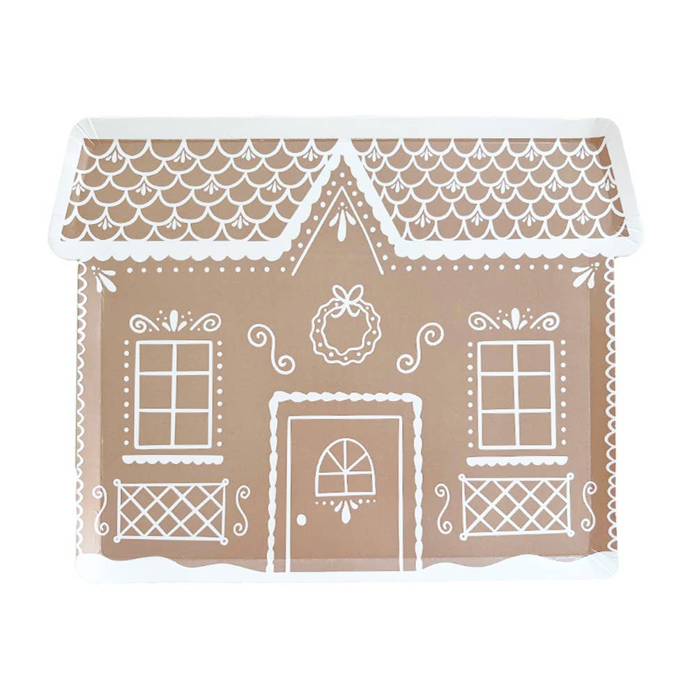 Baking Spirits Bright Gingerbread House Large Plates