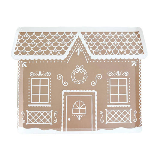 Baking Spirits Bright Gingerbread House Large Plates