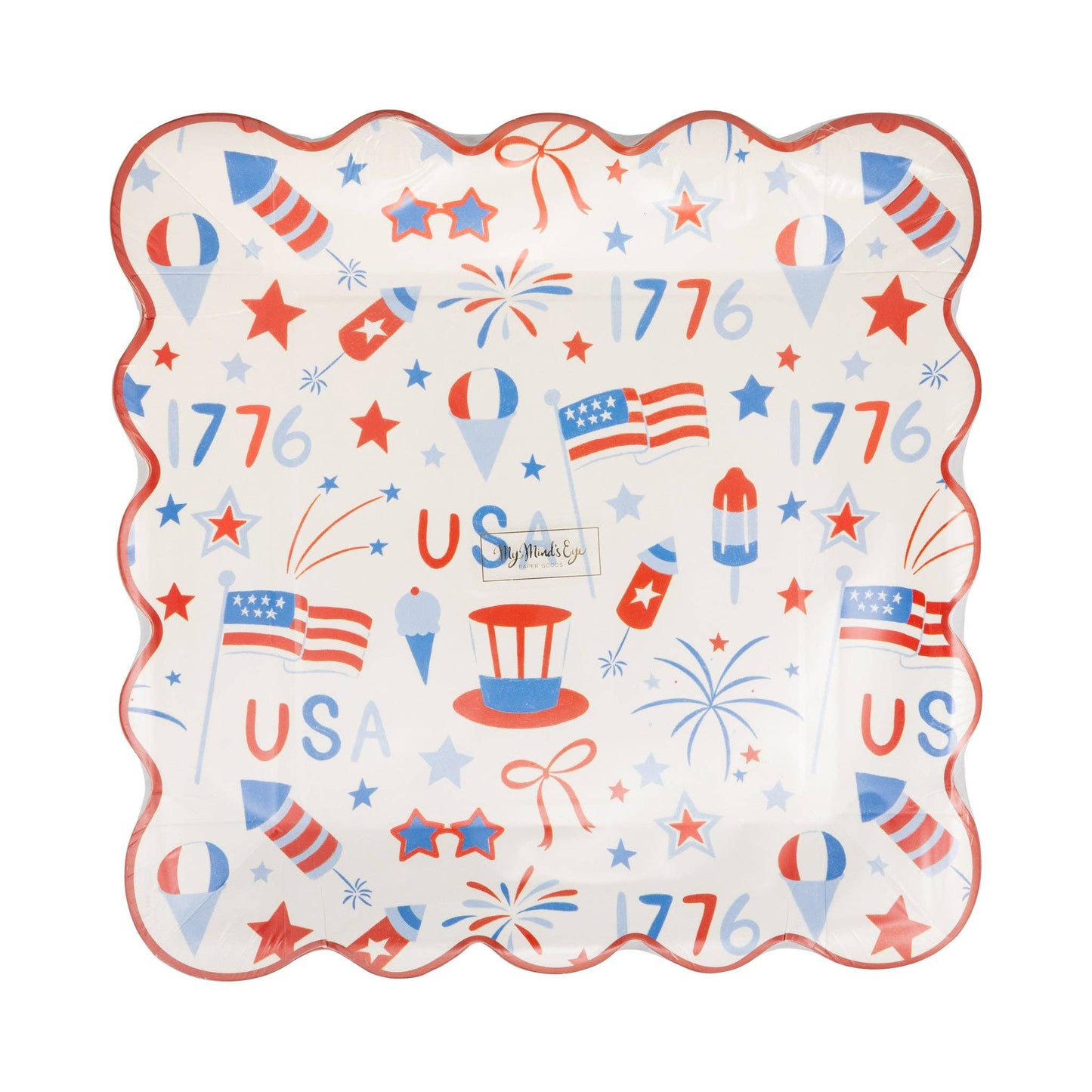 USA1241 - USA Icons Paper Plate - 9"