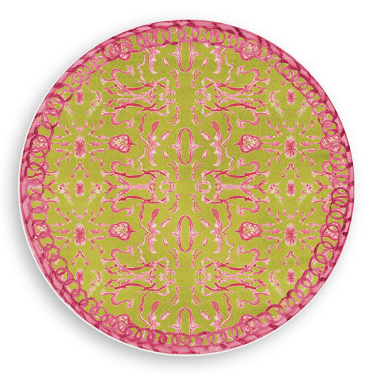 Pink & Green Chinoiserie Vinyl Placemat