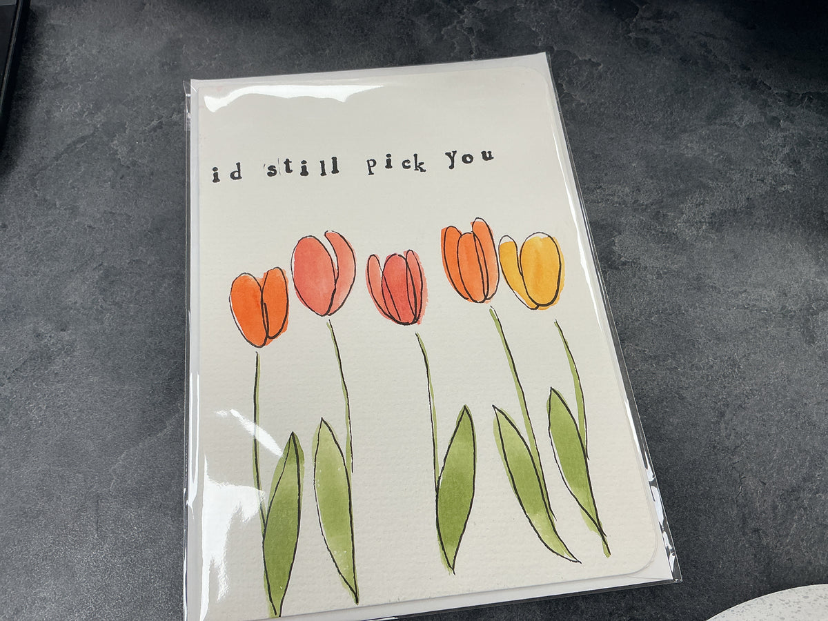 Hand painted greeting card