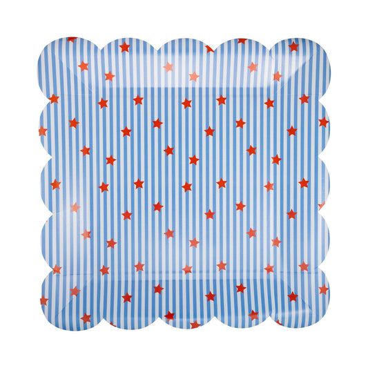 USA1242 - Stripes and Stars Paper Plate - 10"