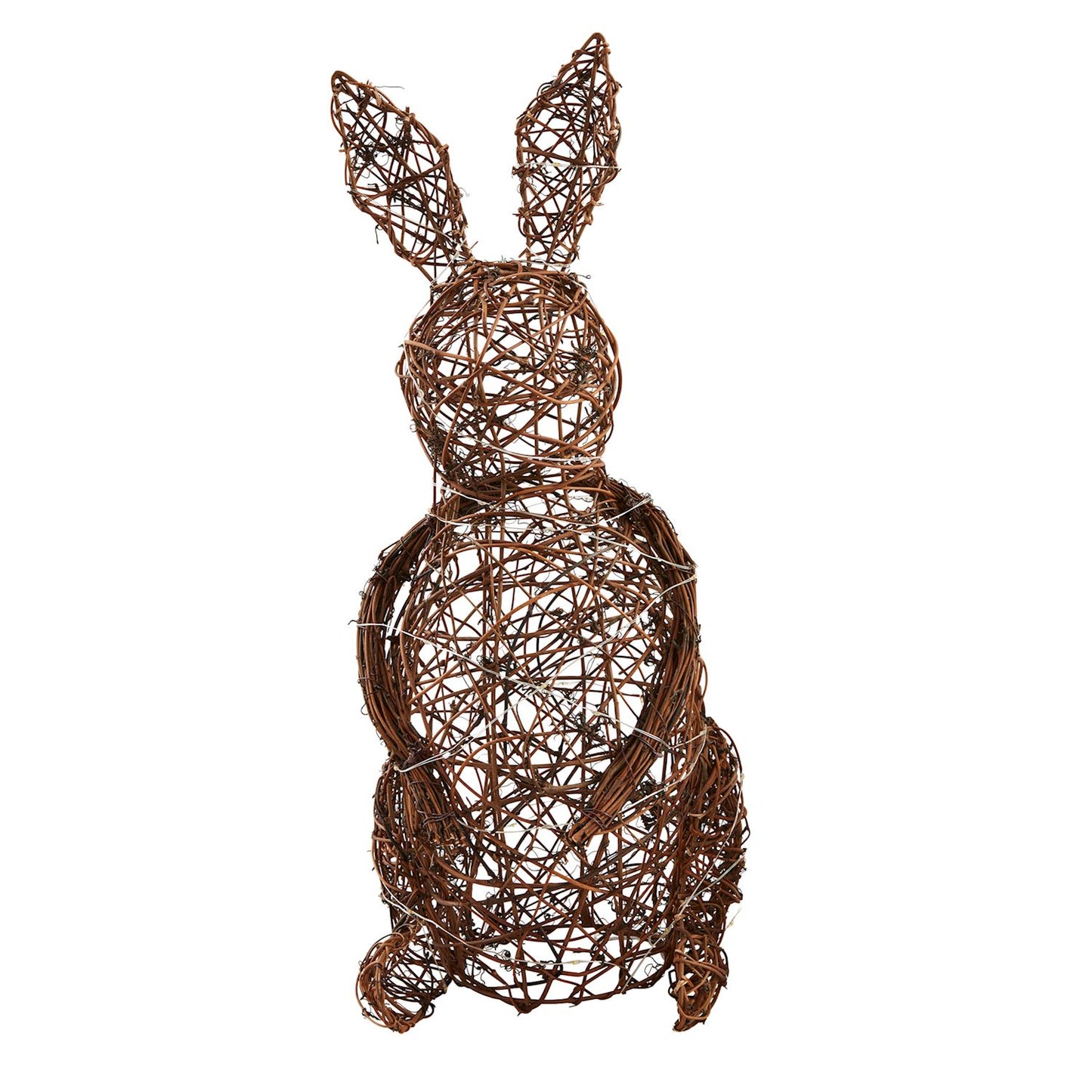 Mud Pie Large Woven Led Bunny Sitter