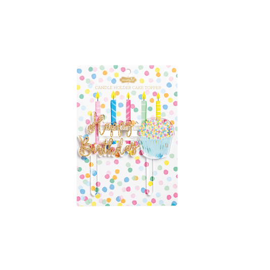 Mud Pie Colorful Candle Holder Topper