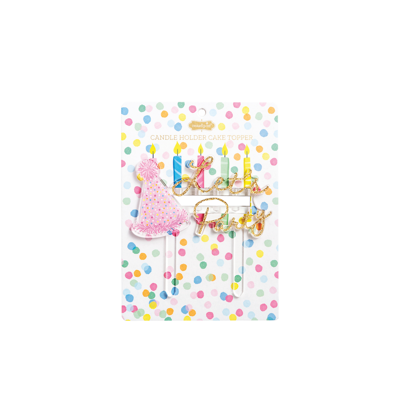 Mud Pie Party Candle Holder Topper