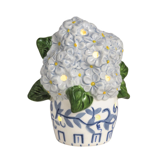 Mud Pie Hydrangea Light-Up Sitter
